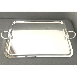 Christofle Silver Plated Tray Vertigo Model 