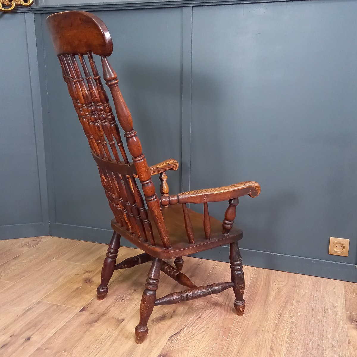Chaise Windsor du XIXe siècle-photo-3