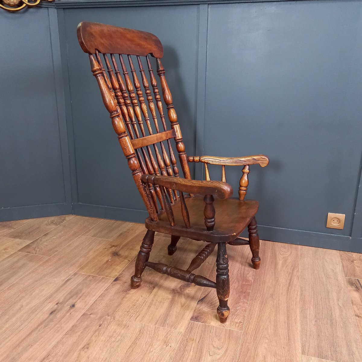 Chaise Windsor du XIXe siècle-photo-4