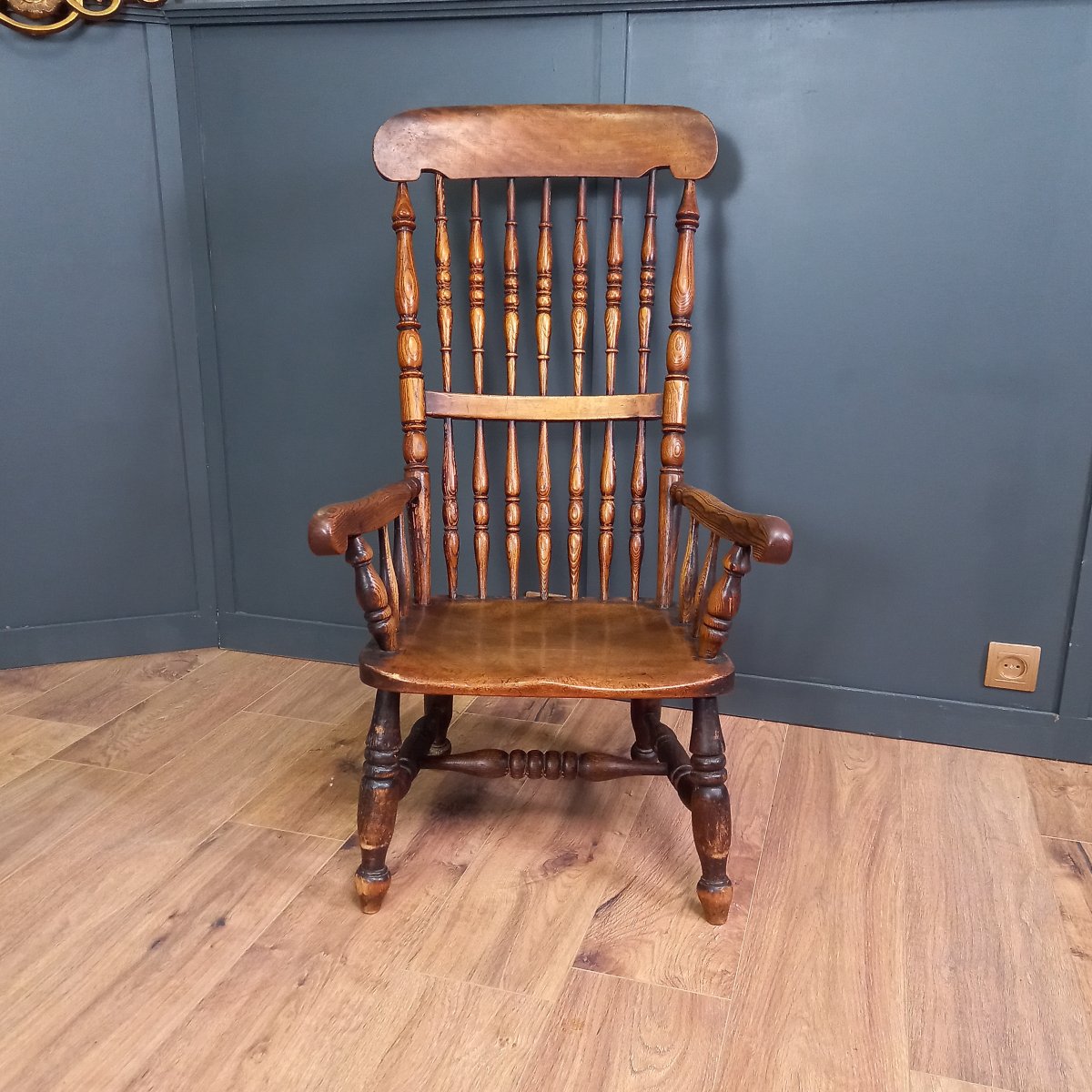 Chaise Windsor du XIXe siècle-photo-5