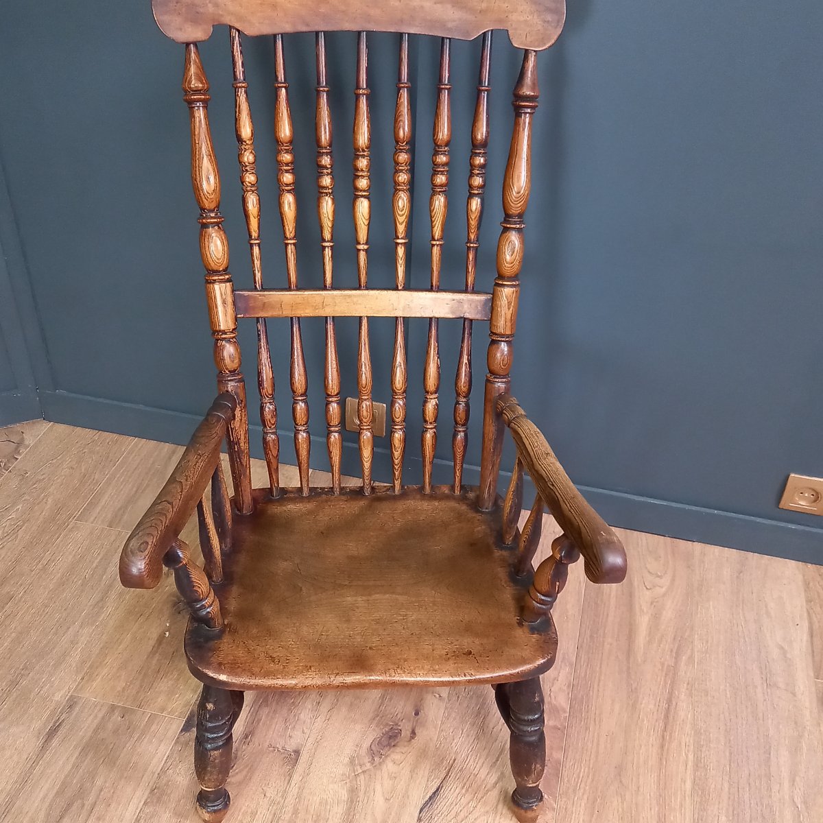 Chaise Windsor du XIXe siècle-photo-6