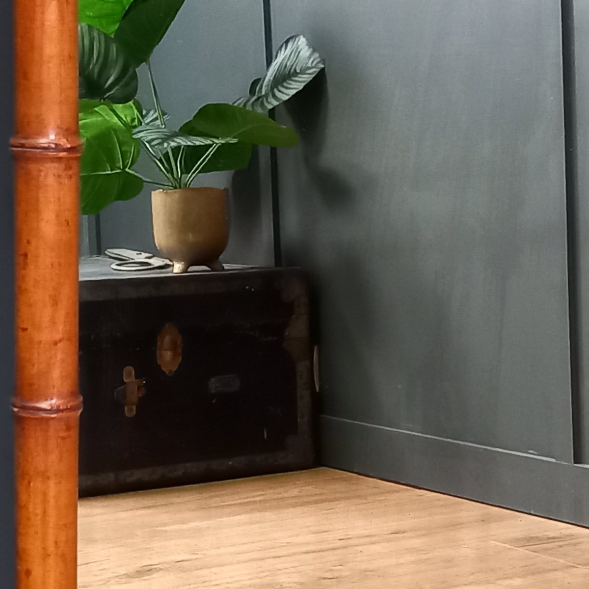 Antique Faux Bamboo Mirror-photo-3