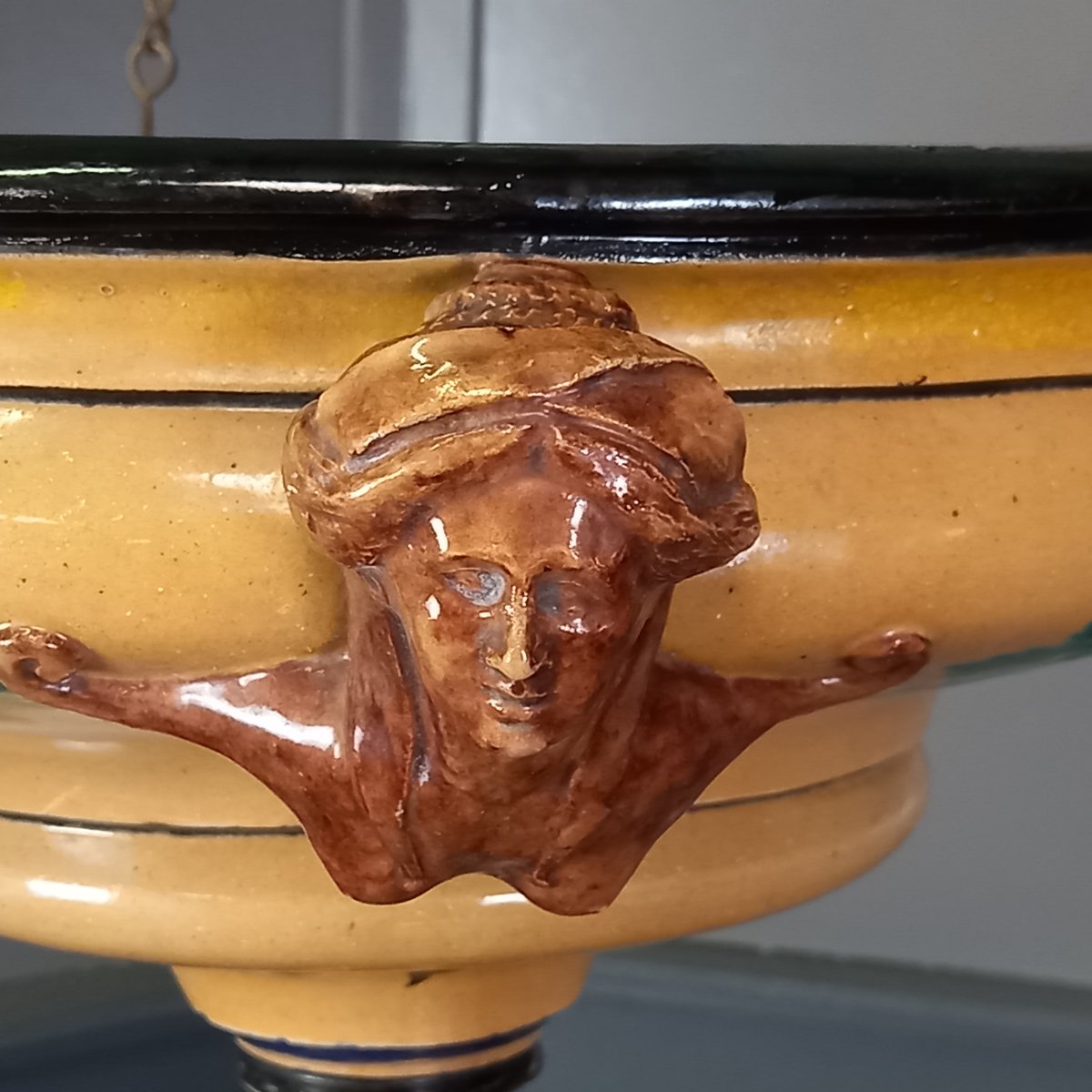 19th-century Ceramic Plant Stand-photo-2