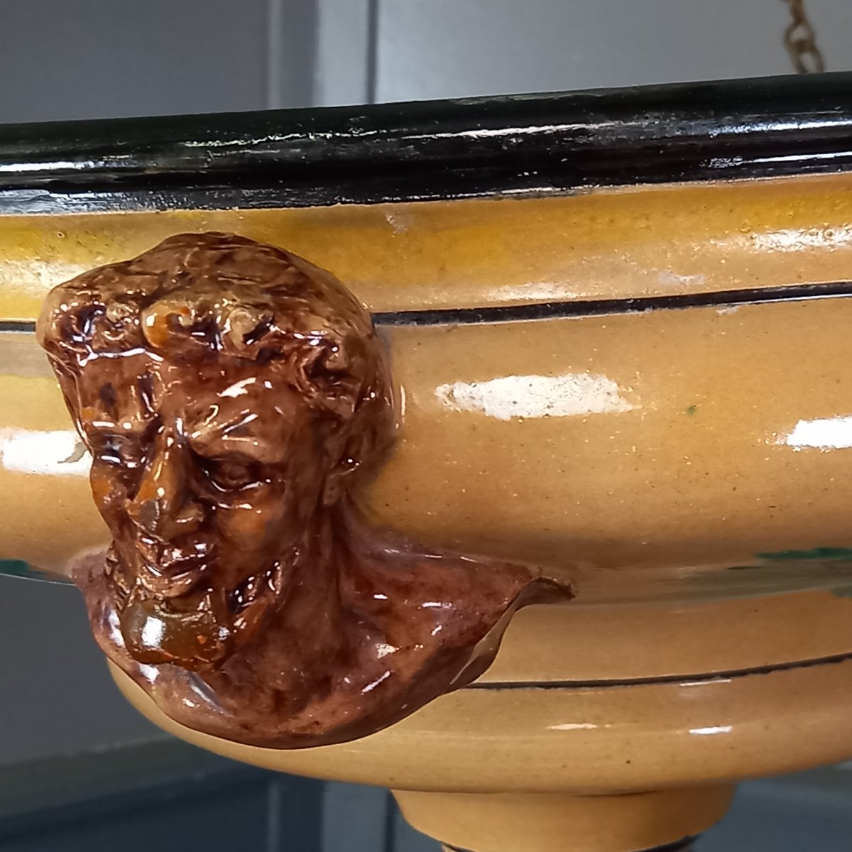 19th-century Ceramic Plant Stand-photo-4