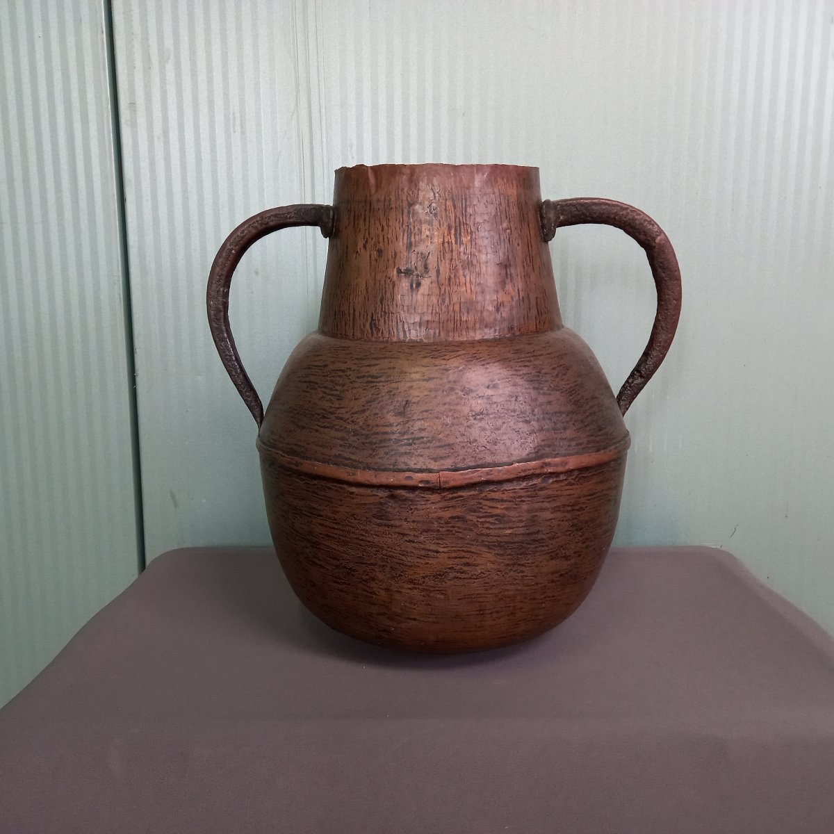 19th-century Copper Amphora-photo-4
