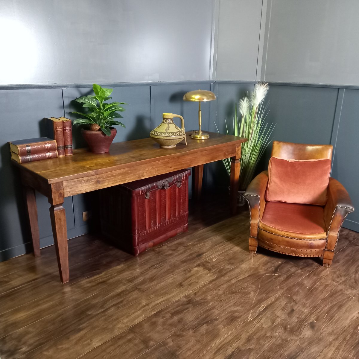 French Farmhouse Table Made Of Fruitwood - Ca. 1850-photo-8