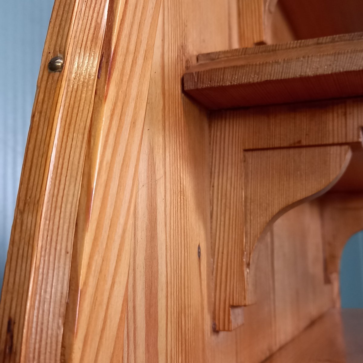 A Unique Piece Of Furniture Made Of Pine With Wood Carvings-photo-4