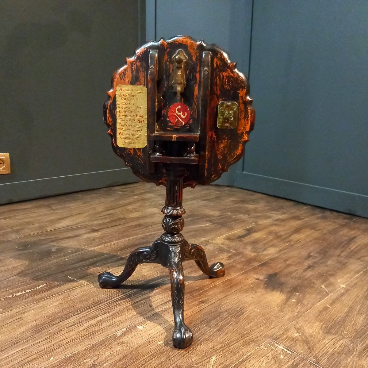 A Unique Georgian-style Mahogany Side Table With A Tilting Top.-photo-7