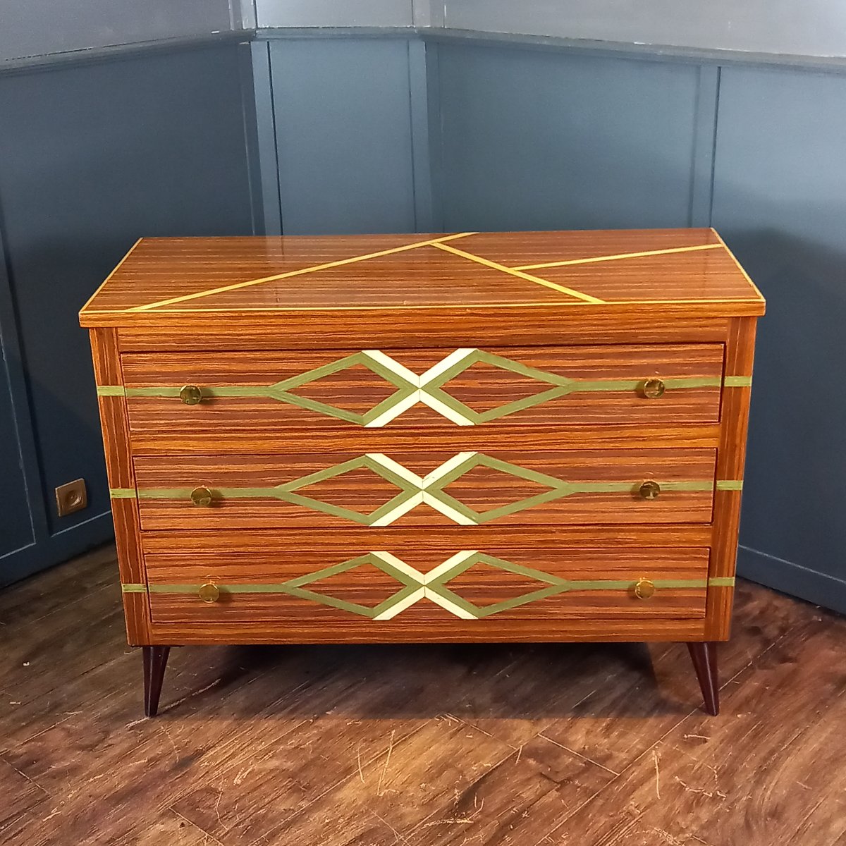 Mid-20th-century Italian Chest Of Drawers, Gio Ponti Style-photo-3