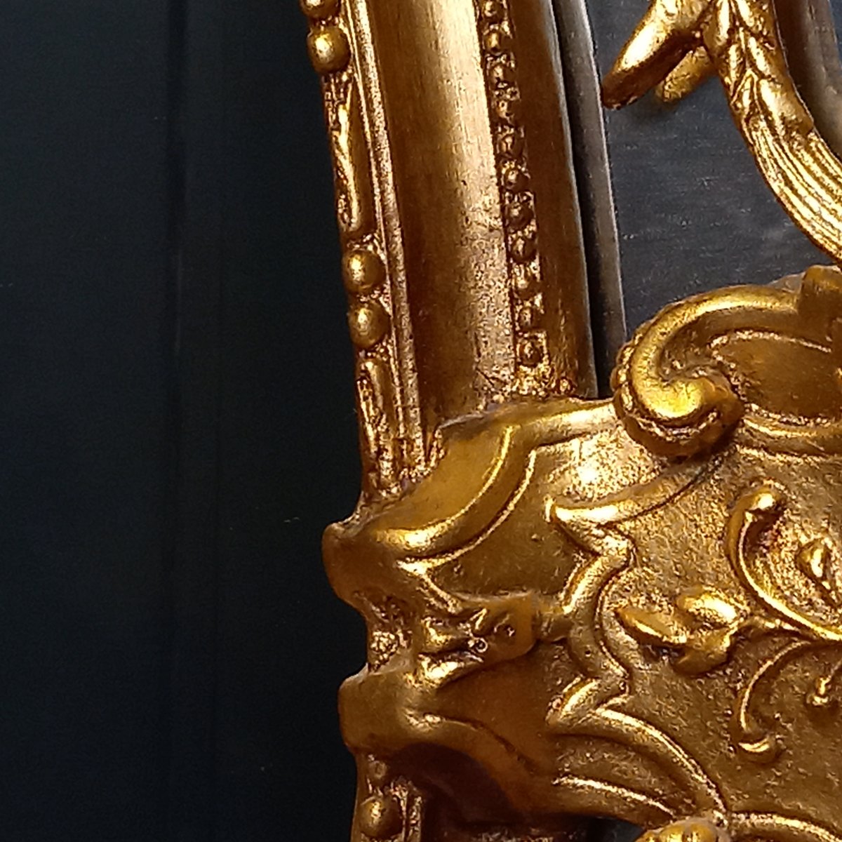 Miroir ovale classique d'époque, style Louis XV / rococo-photo-6