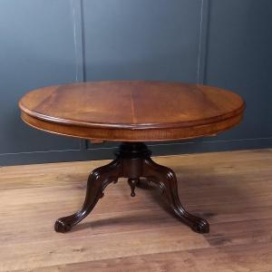 Antique Victorian Mahogany Coffee Table With A Tilting Top, Circa 1840