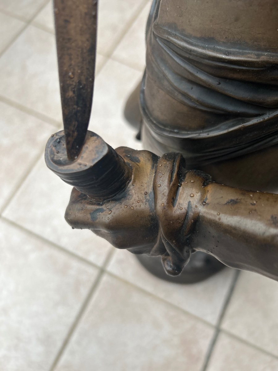 Bronze De 19 Ieme Siècle  Sig Mercie David H 110cm-photo-7