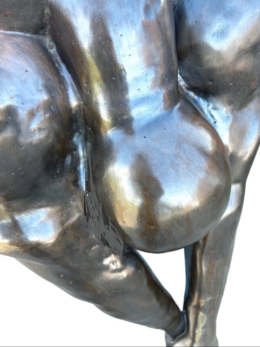Le Plongeur En Bronze( homme nue)après Miguel Fernandez Lopez dit Milo-photo-2