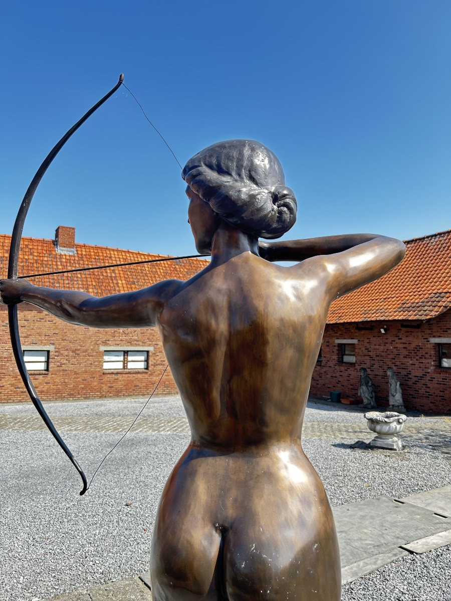 Un Bronze De 20 Ieme Siécle Sig F Lepcke Bogenspannerin-photo-2