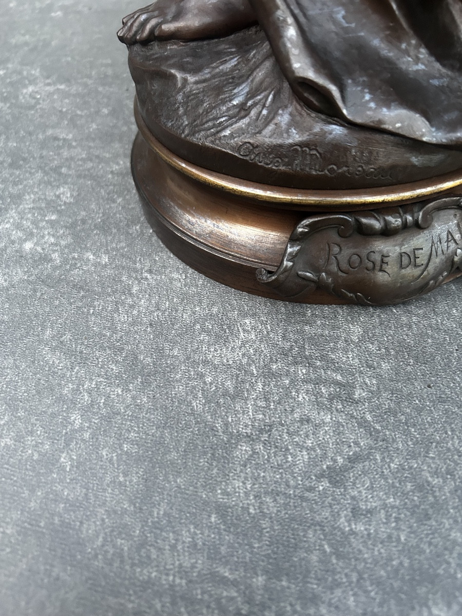 19 ieme un bronze sig aug Moreau rose de mai-photo-4