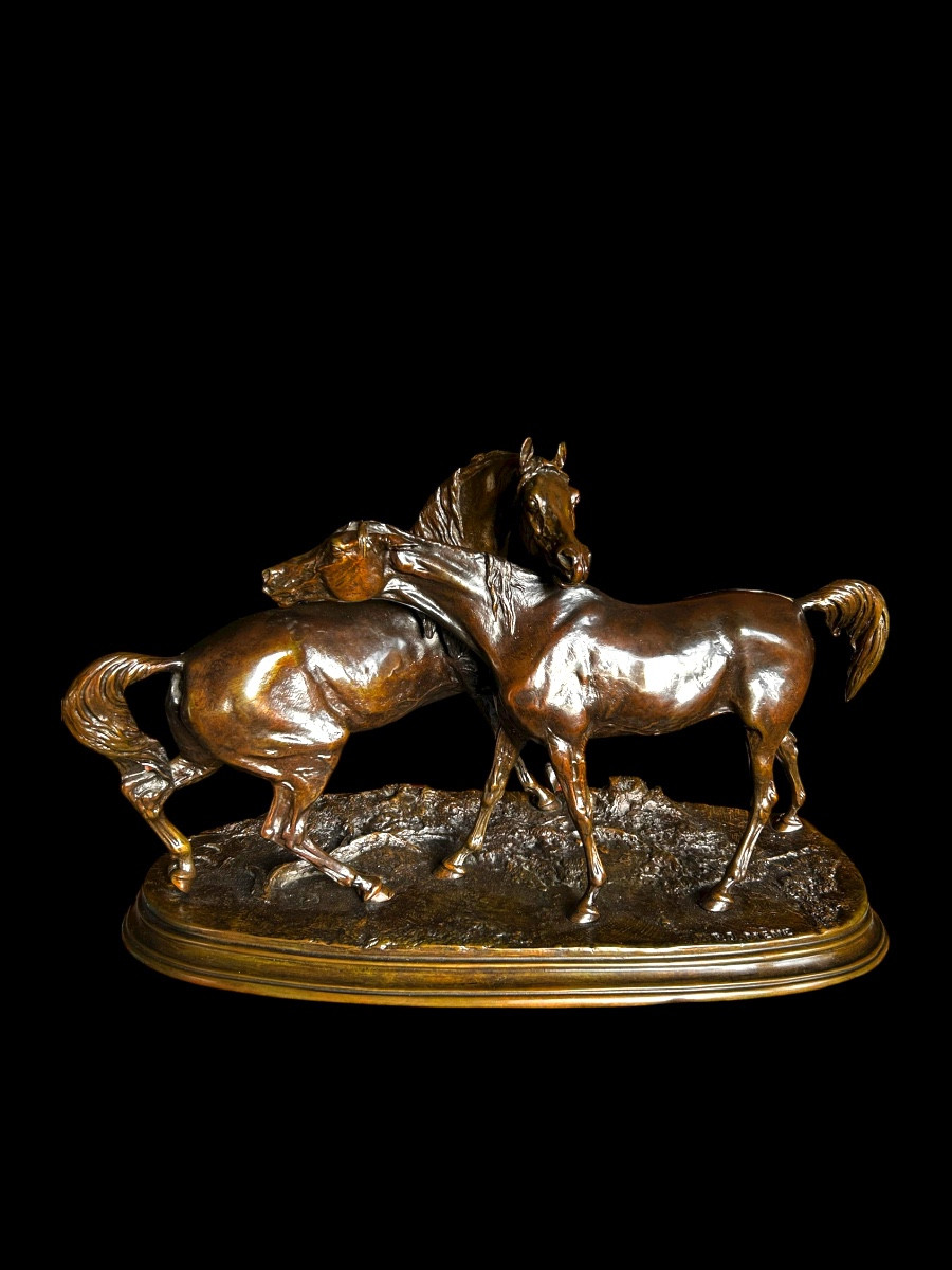 19th Bronze Sig Pj Leads The Brace 32x53 Pj Period. Led