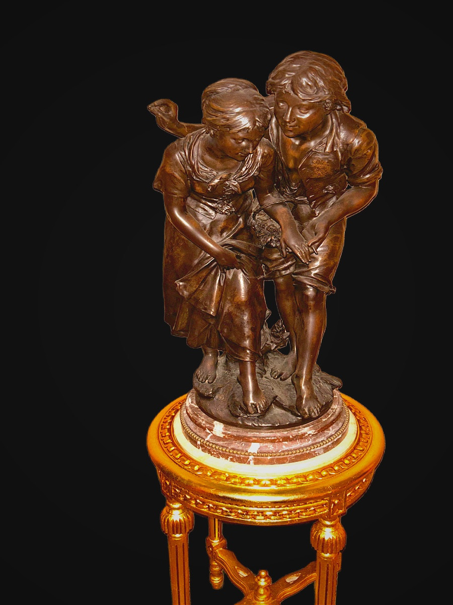 Sculpture - Allégorie De La Séduction , Jean Louis Grégoire (1840-1890) - Bronze "