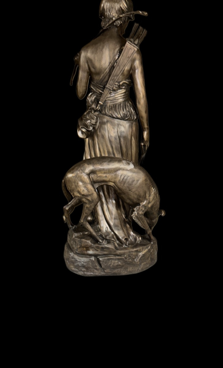 Un Bronze sig aizelin Nymphe de Diane h180-photo-2