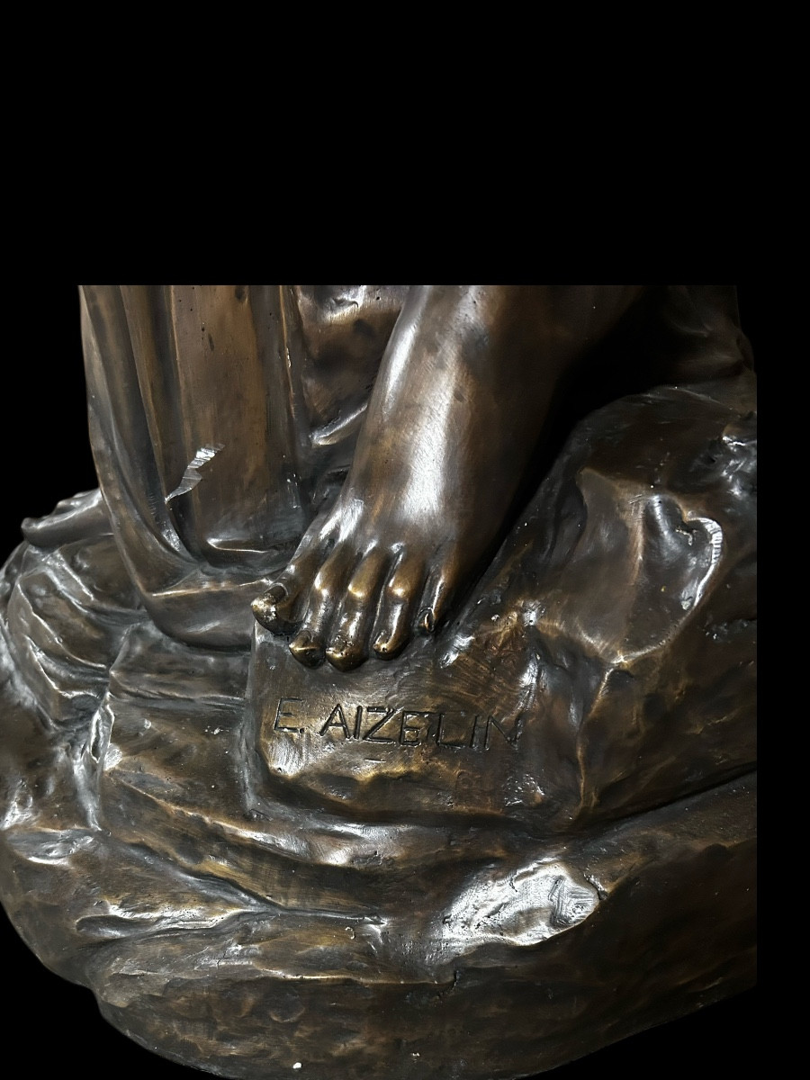 Un Bronze sig aizelin Nymphe de Diane h180-photo-2