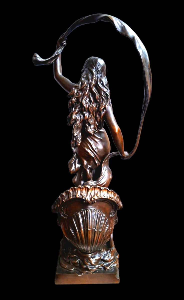 19 Ieme Bronze Aug Moreau Le Char De l'Aurore H 83 Cm-photo-2