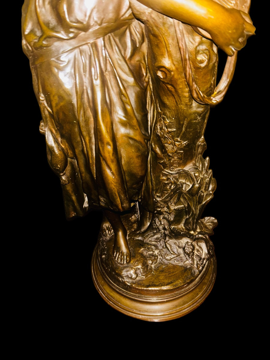 19 ieme bronze sig Gaudez mignon très beaux en patines-photo-4