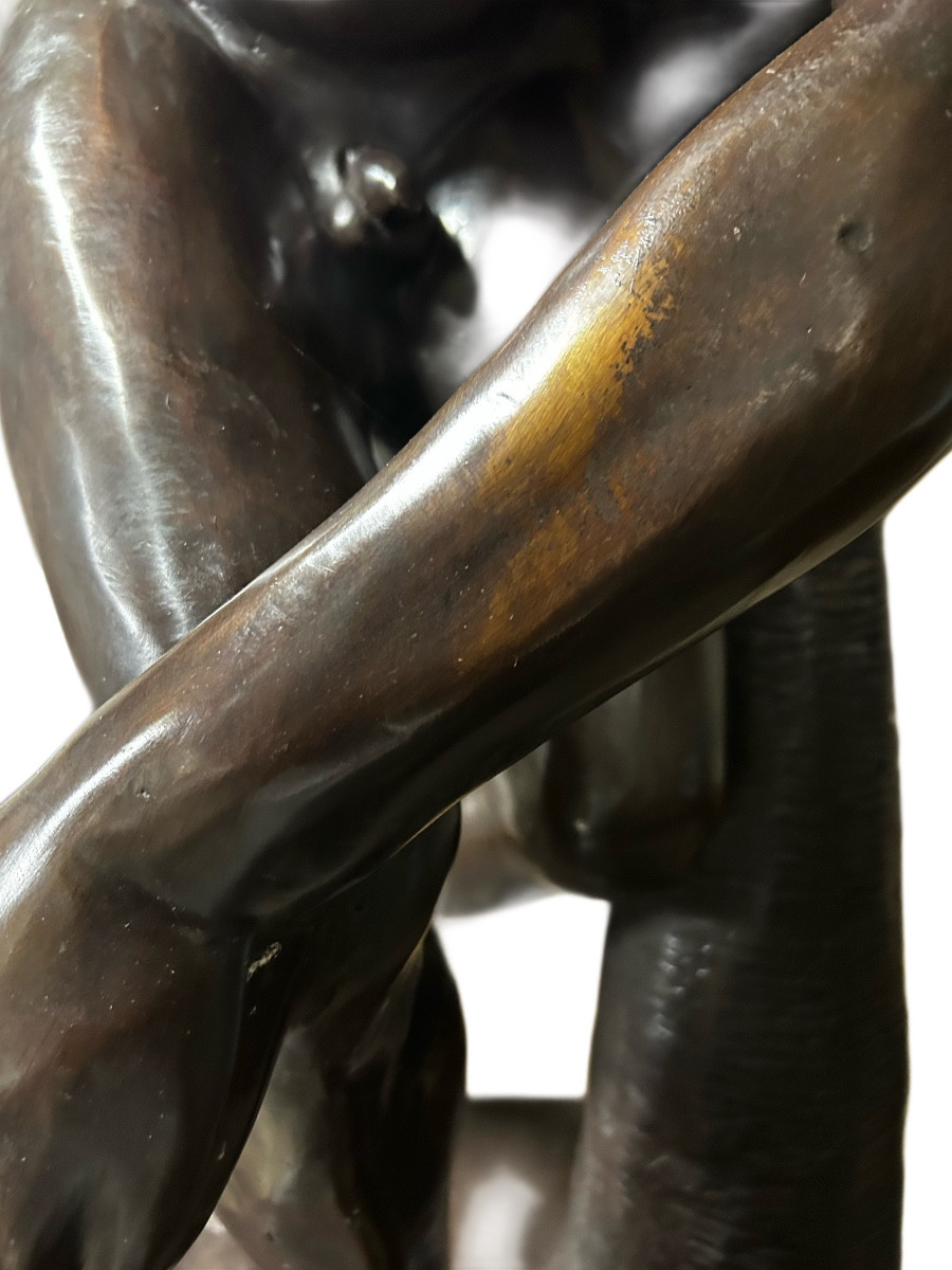 Bronze Discus Thrower De 20 Ieme Sig F.vichi Naked Men-photo-4