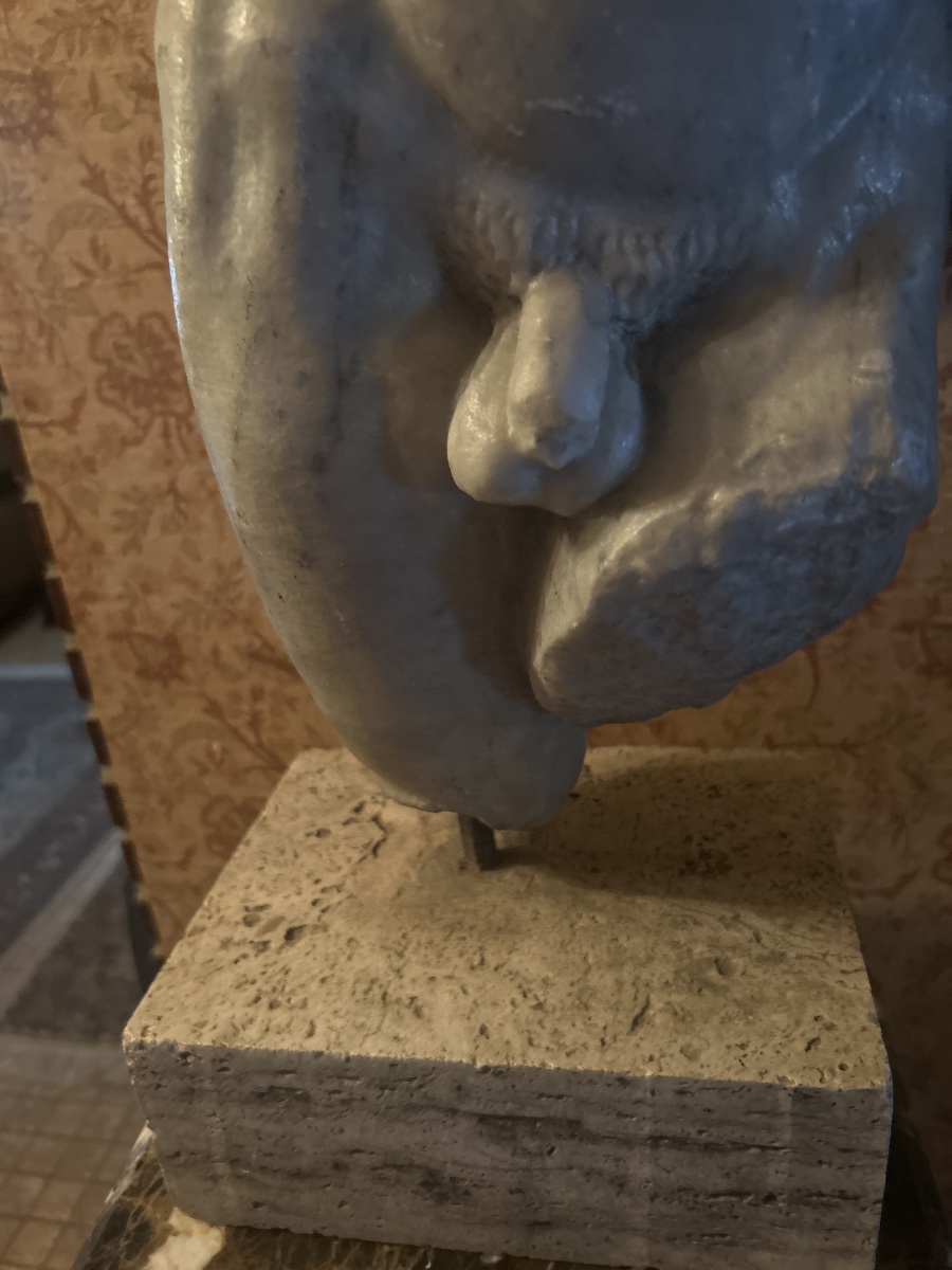 A Nude Male Torso Made Of Marble -photo-4