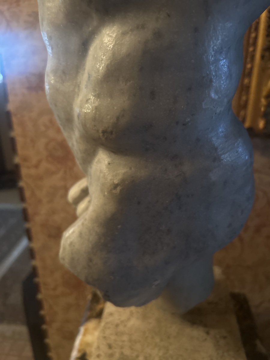 A Nude Male Torso Made Of Marble -photo-5