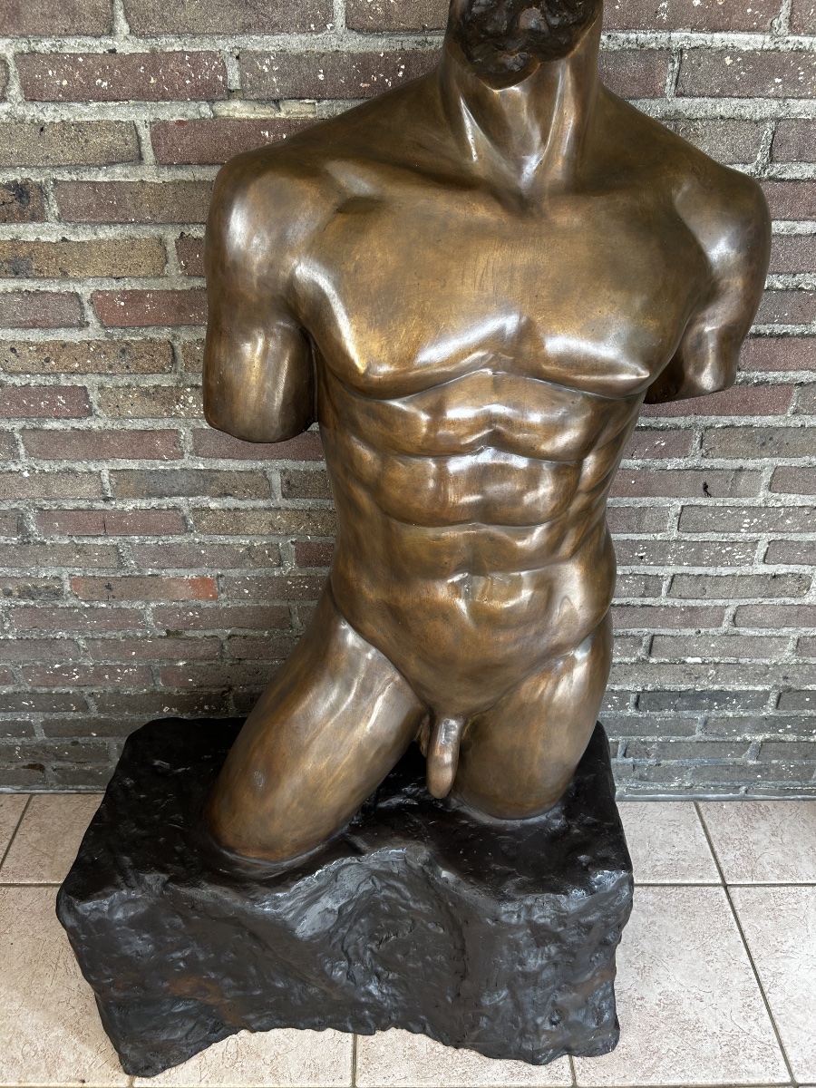 Bronze de 20 ieme torso homme nue-photo-2