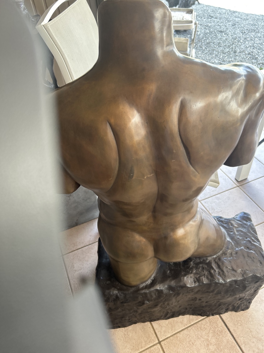 Bronze de 20 ieme torso homme nue-photo-1