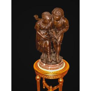 Sculpture - Allégorie De La Séduction , Jean Louis Grégoire (1840-1890) - Bronze "