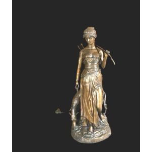 Un Bronze sig aizelin Nymphe de Diane h180