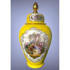 Grand Vase Meissen XIXeme Siècle,62 Cm