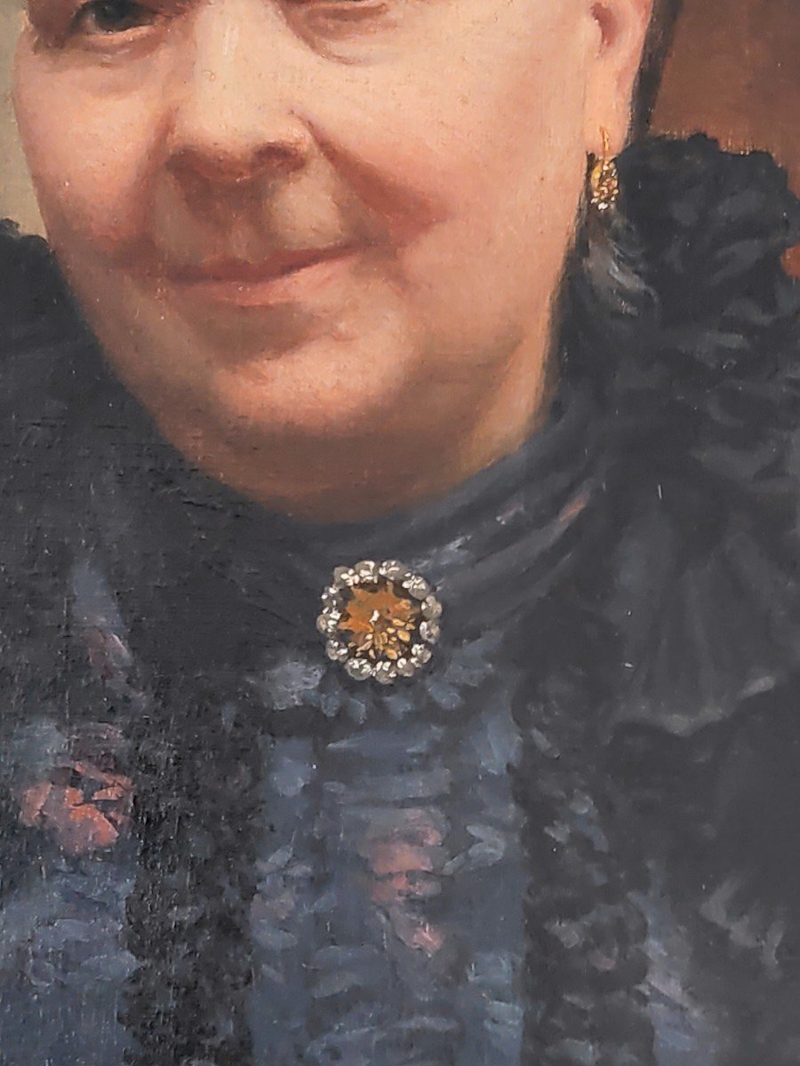 Tableau Portrait De Femme Par Blandine Polonceau 1846 - 1914-photo-4