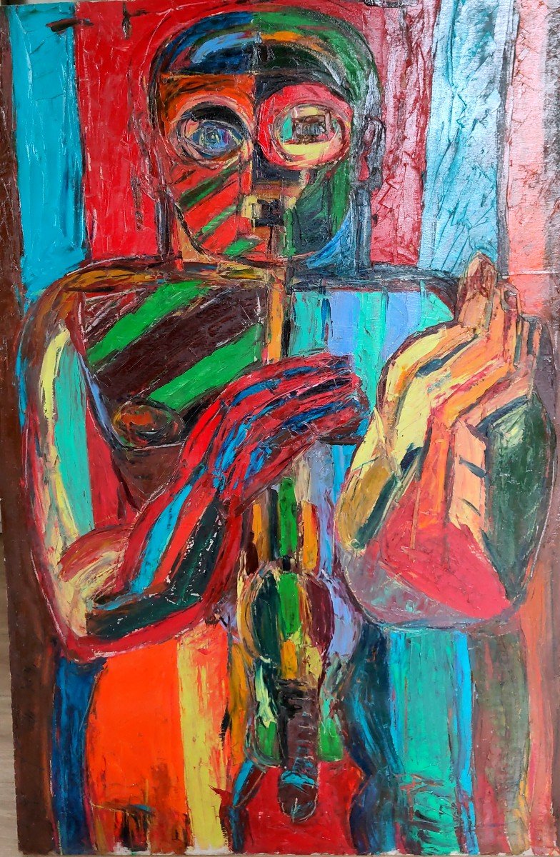 Tableau portrait nu par Patrick Boudon 1944 -2019
