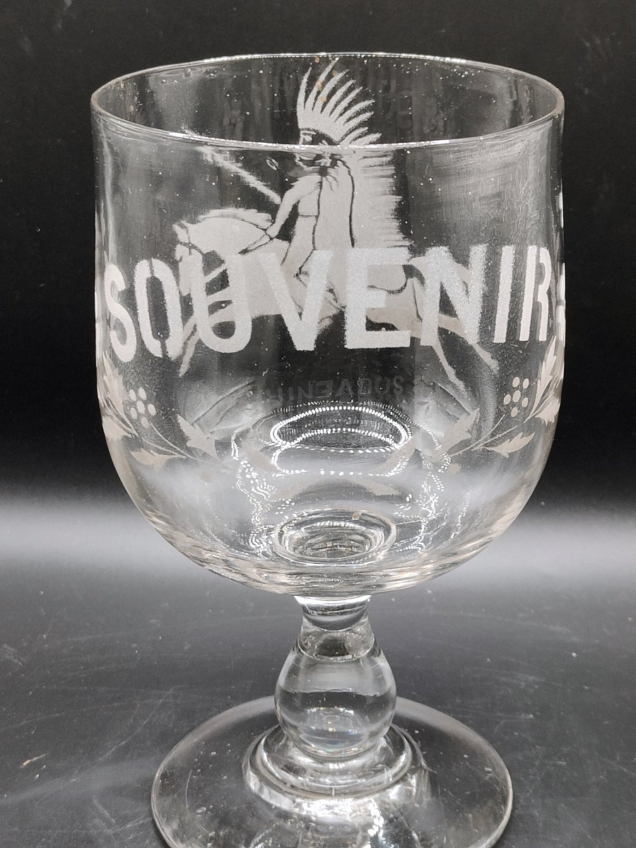 Souvenir Glasses From Buffalo Bill's 1905 Tour In France -photo-3