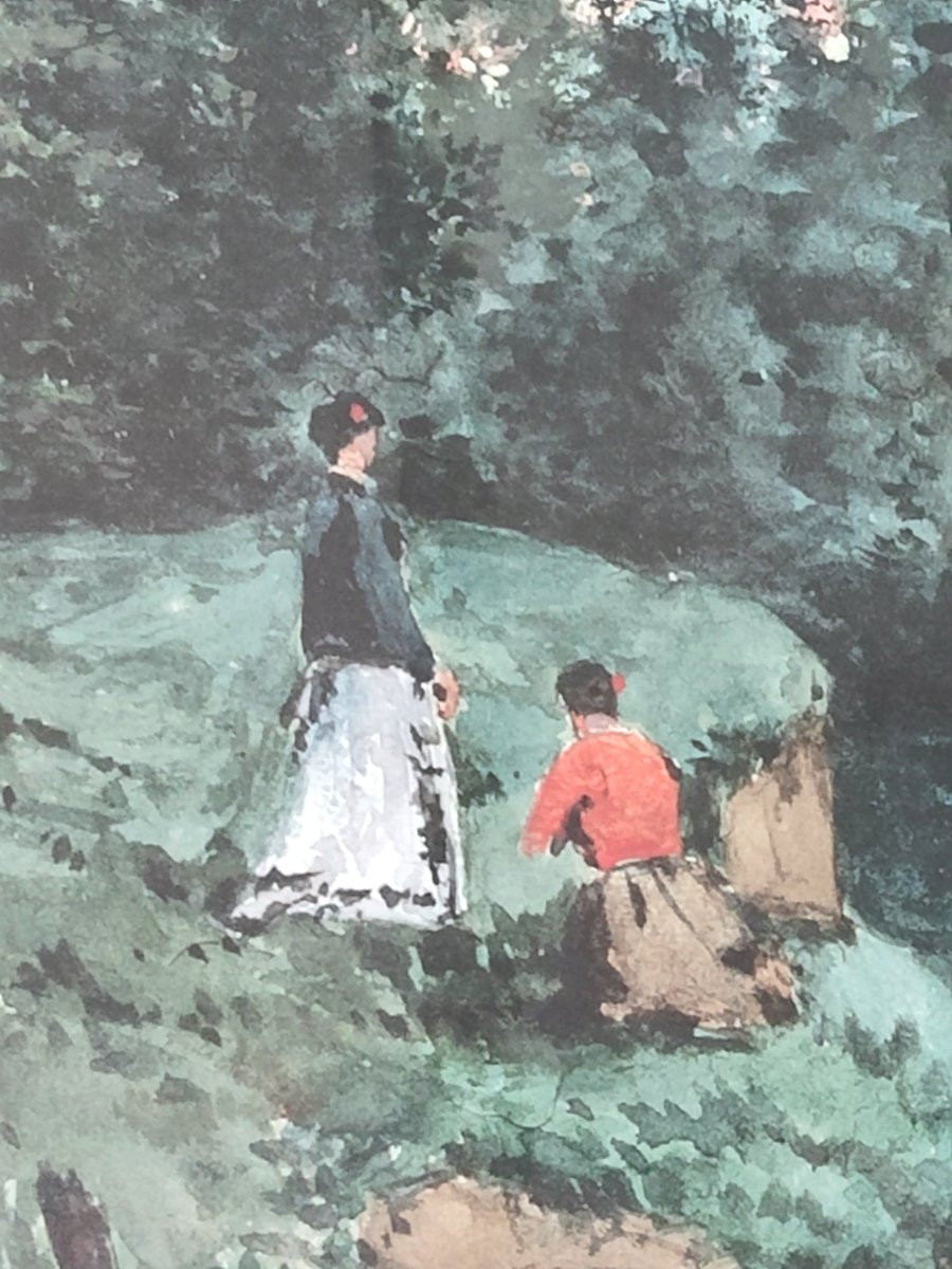 Tableau aquarelle Poissy par Edouard DALIPHARD 1833 - 1877-photo-3