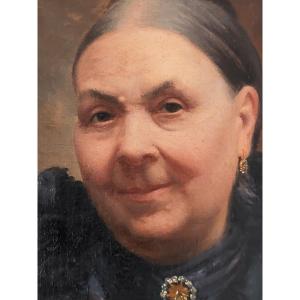 Tableau Portrait De Femme Par Blandine Polonceau 1846 - 1914