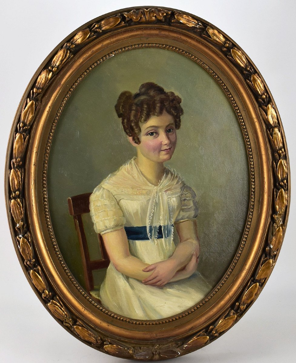 Portrait De Jeune Femme. 19ème