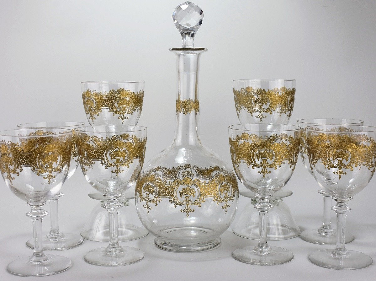 Service à Vin  En Cristal De Baccarat. Fin 19ème