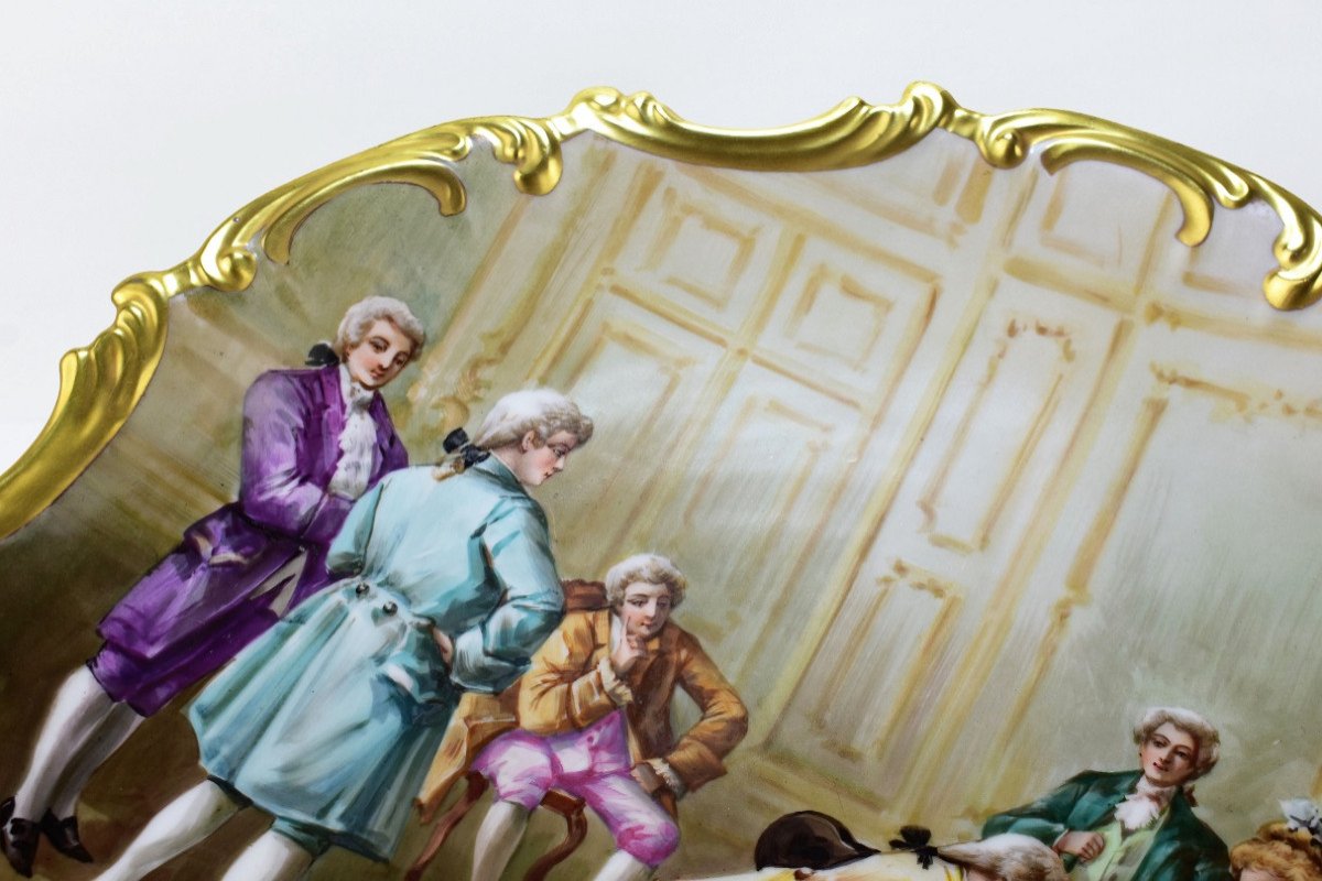 Very Large Limoges Porcelain Dish. Leon Dadat-photo-5