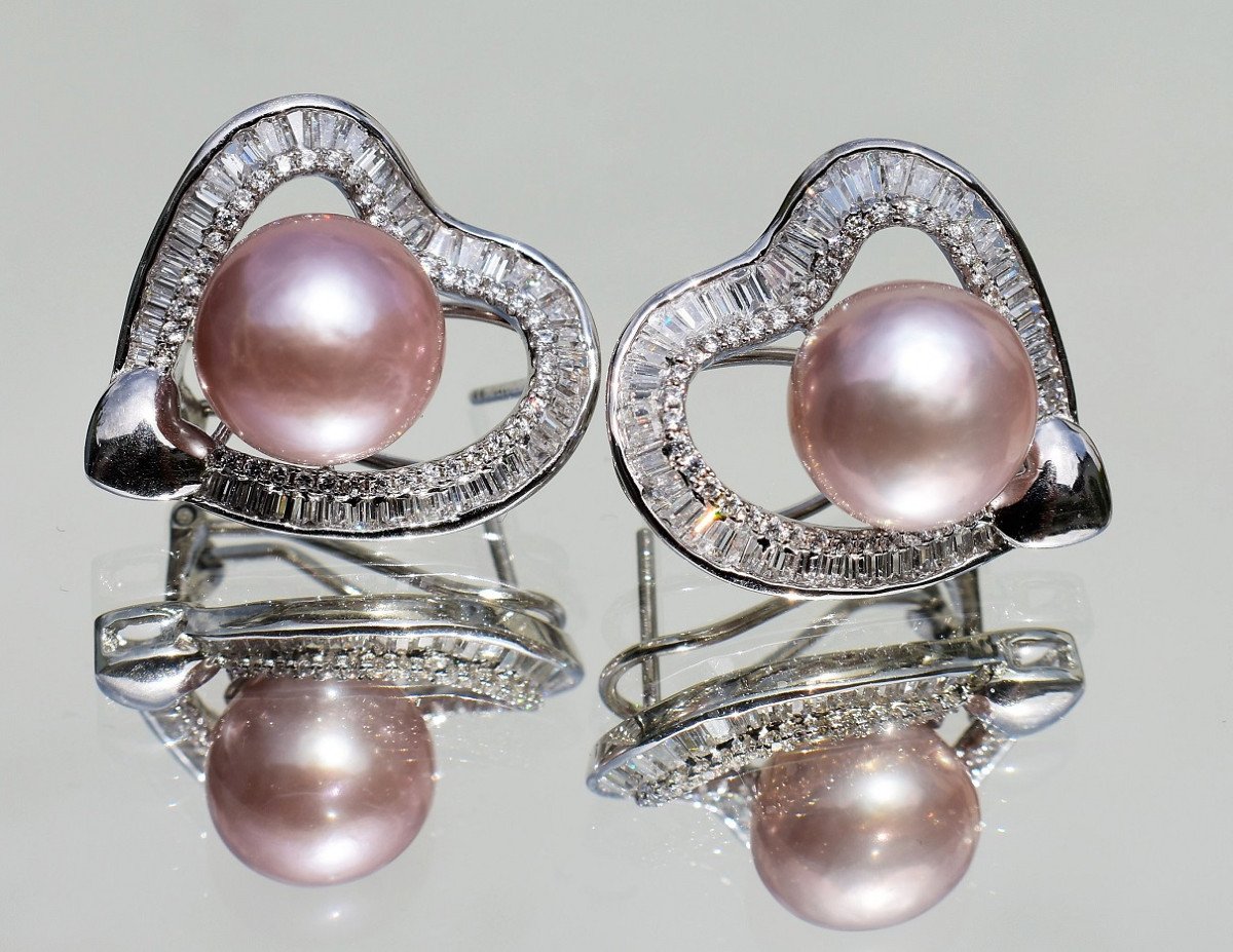 Pair Of Silver And Pearl Earrings-photo-1