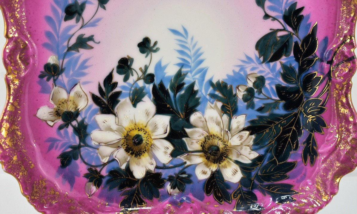 Plat En Porcelaine De Limoges.Fin XIXème-photo-4