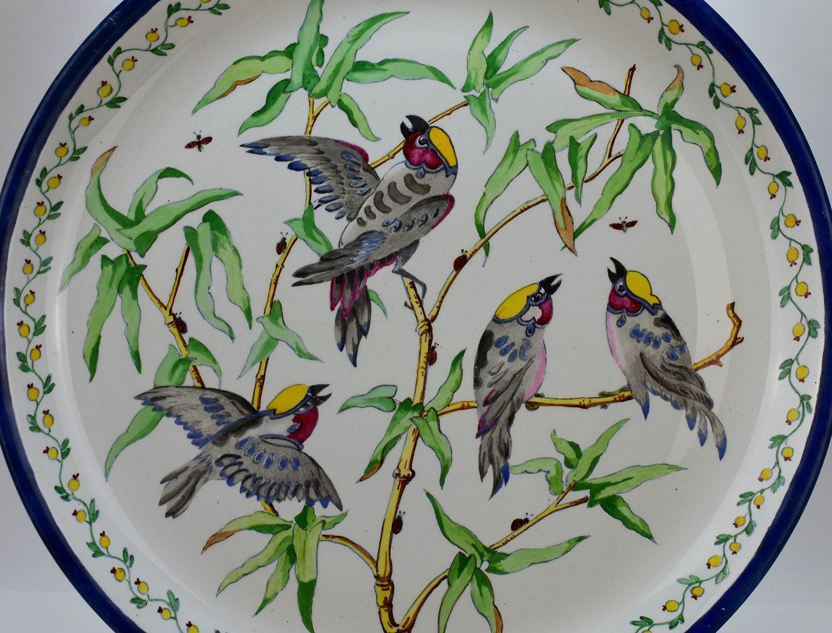 Large Creil And Montereau Earthenware Dish. 19th Century-photo-3