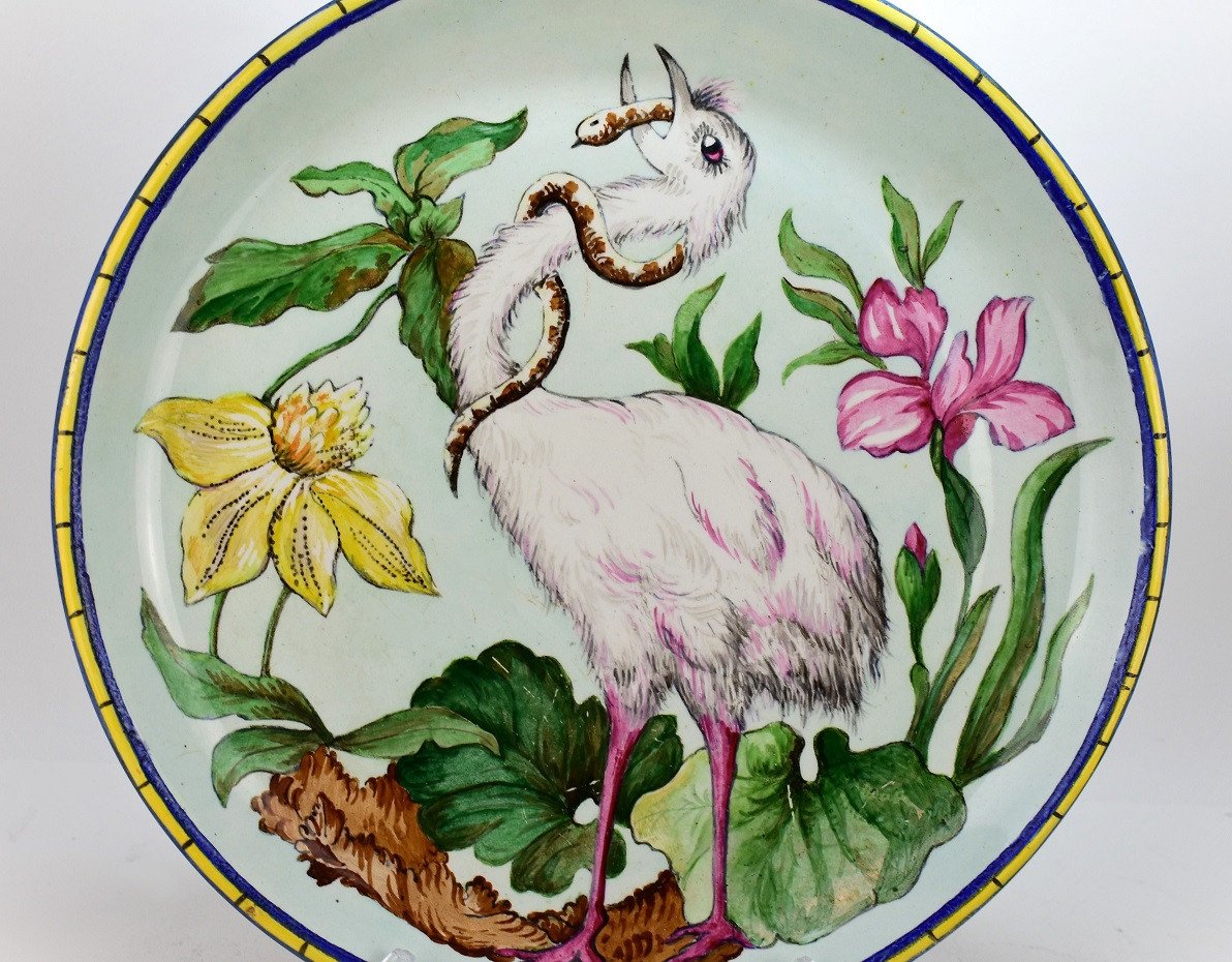 Large Creil And Montereau Earthenware Dish. 19th Century