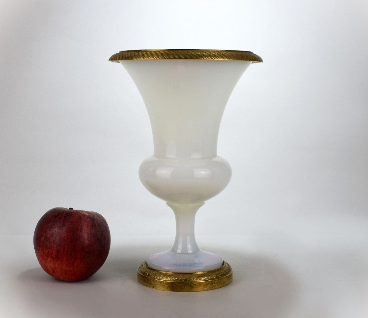 Vase Médicis En Cristal d'Opale. XIXe Siècle-photo-2