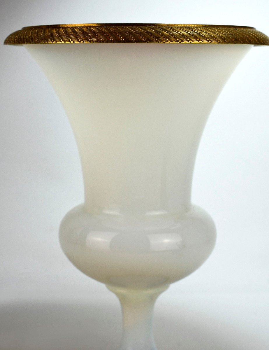 Vase Médicis En Cristal d'Opale. XIXe Siècle-photo-4