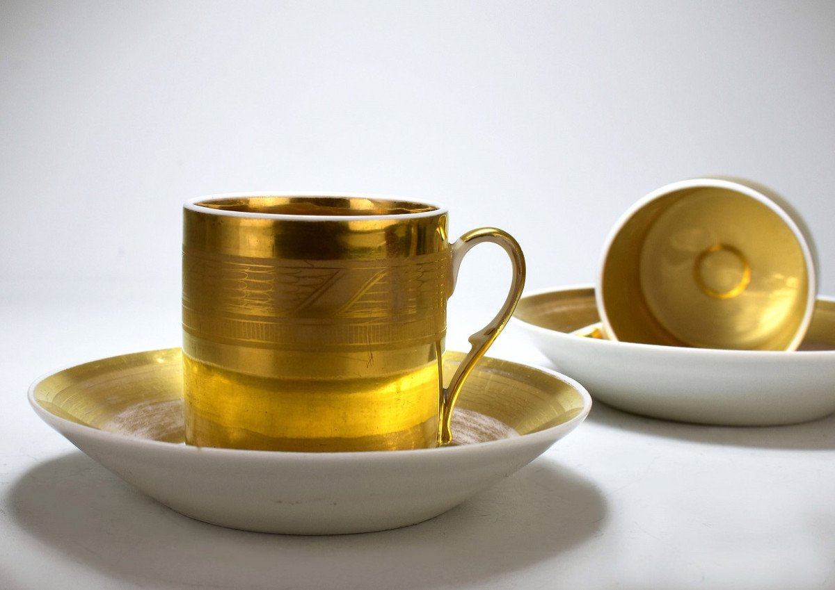 Paris Porcelain Cup And Saucer. Early 9th Century