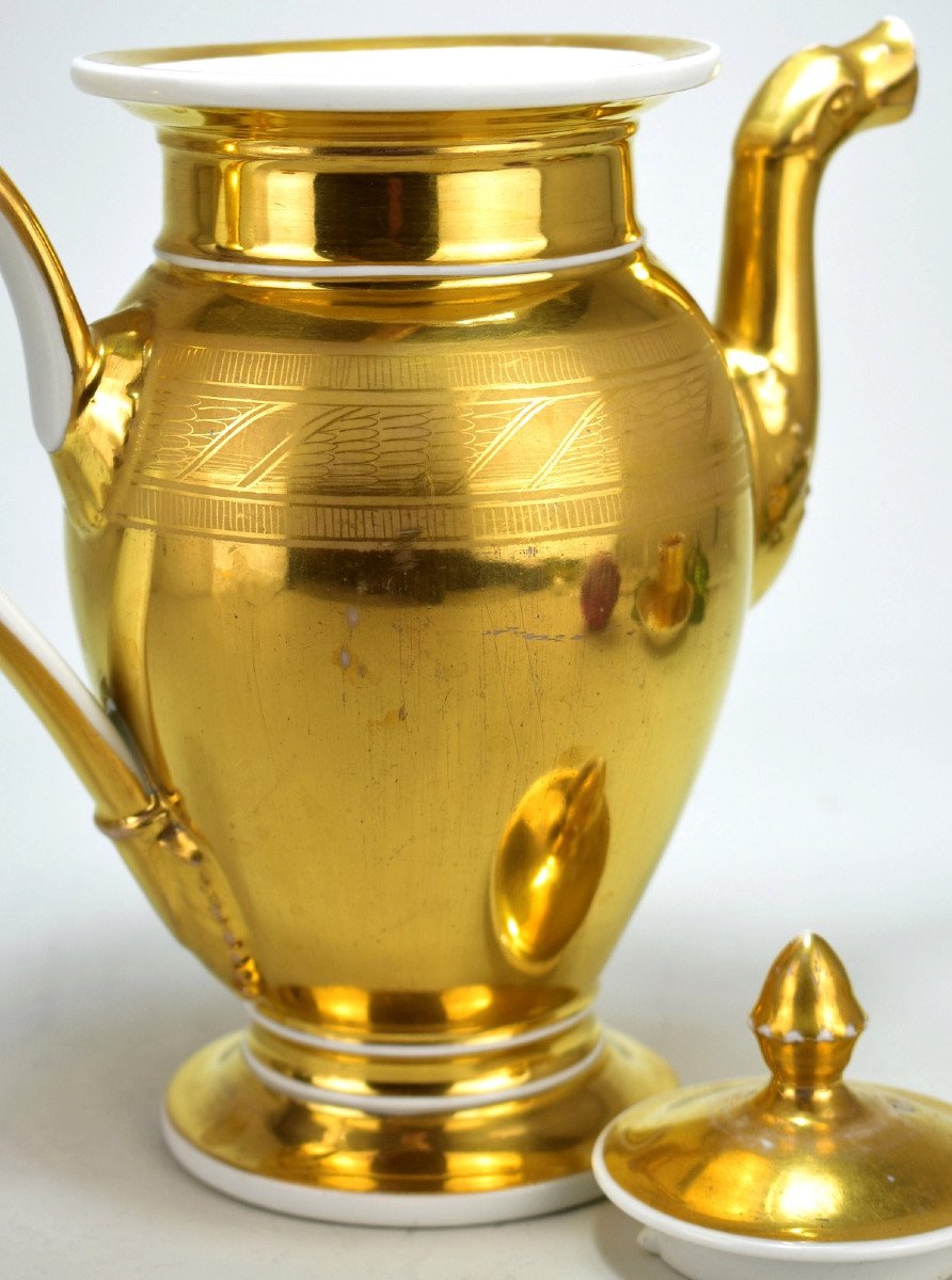 Cafetière En Porcelaine De Paris. Début XIXème -photo-4