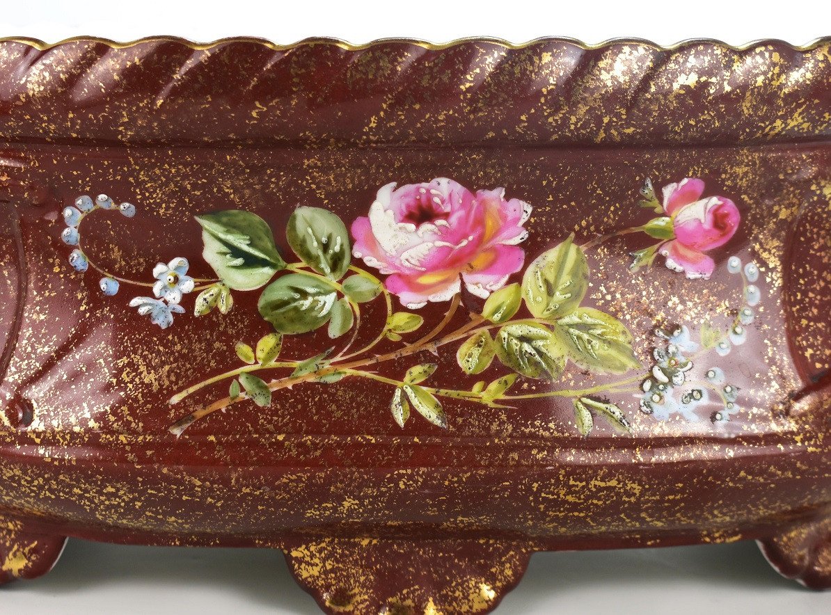 Limoges Porcelain Planter. Late 19th Century-photo-3